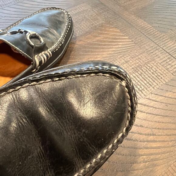 Peter Millar black leather horsebit driving loafers 9 Men main image 9